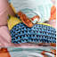 Housse de couette réversible en coton rose / bleu / orange Rivington-25296643