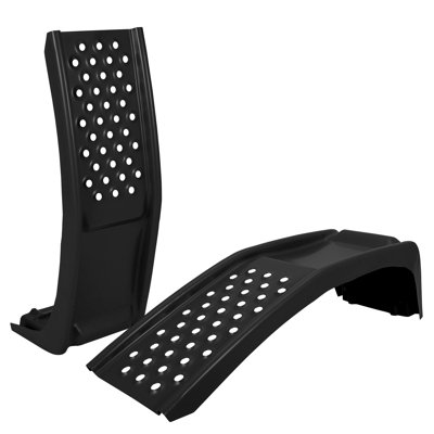 Ensemble de 2 rampes en acier pour voiture, capacité de 8 000 lb, hauteur de levage maximale de 8 pouces, rampe automatique robuste, pour l'entretien et la réparation de la voiture, rampes de levage pour véhicule (noir, 35 po)