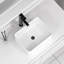 Lavabo de salle de bain rectangulaire en céramique Fulorni