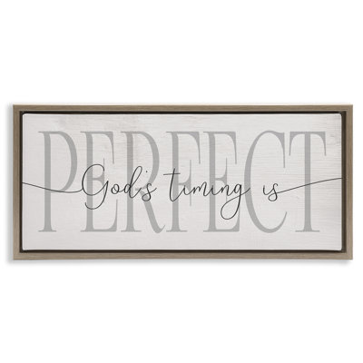 God's Timing is Perfect Phrase