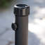 Base de parasol robuste en béton et en fer de 66 lb - hexagonale, adaptateur inclus, noir ombré profond, P 18,73 po x l 14,21 po H avec adaptateur