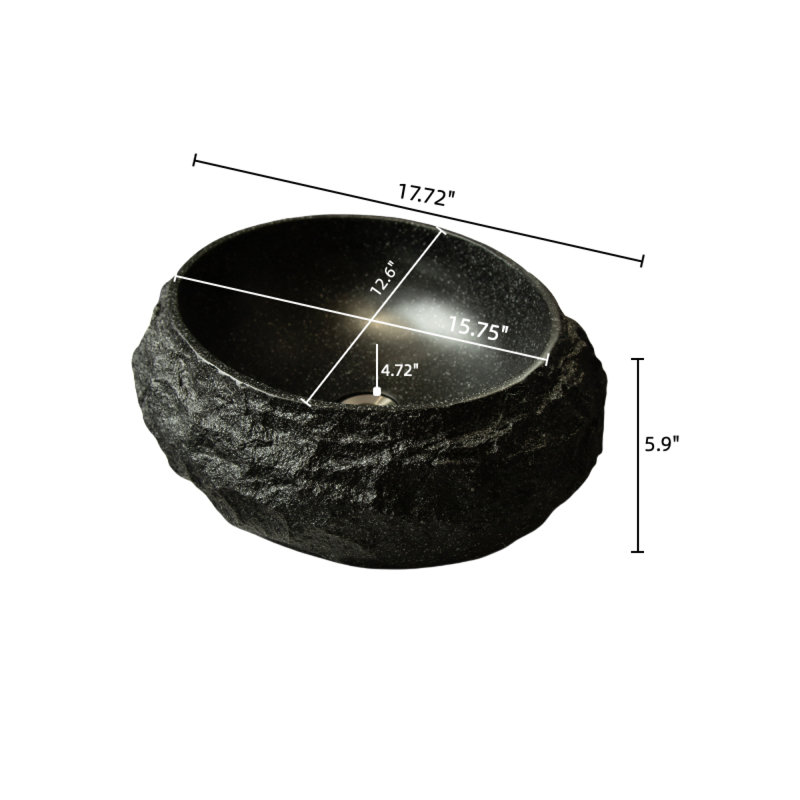 Lavabo de salle de bain Roomfitter, Noir