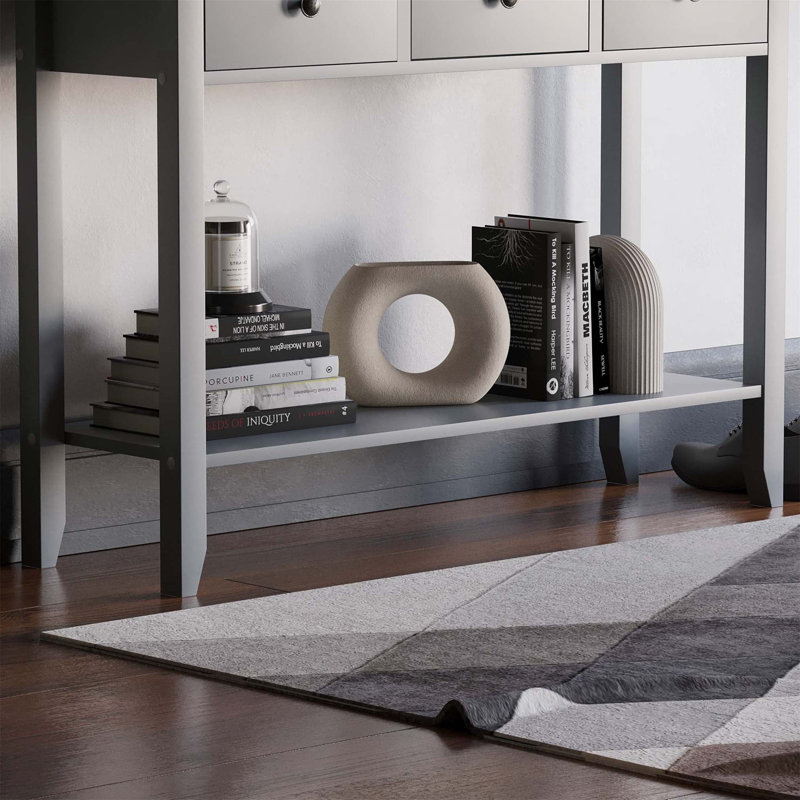 Annam Console Table, 74cm H x 100cm W x 30cm D, Grey