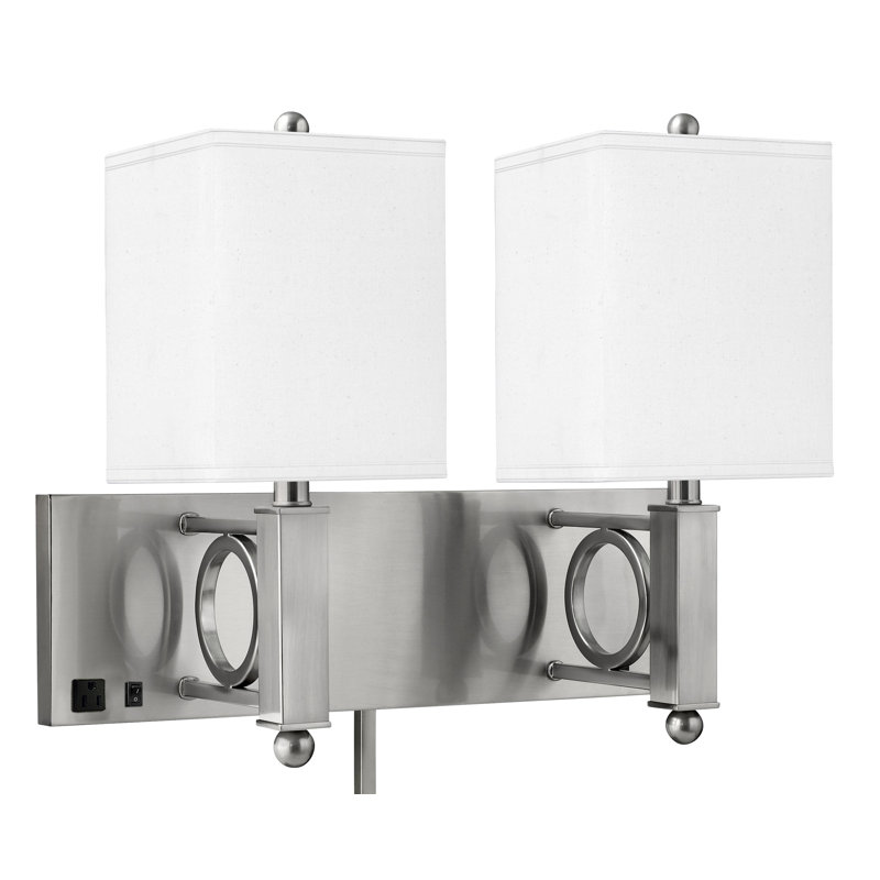 Steel Plug-in Armed Sconce