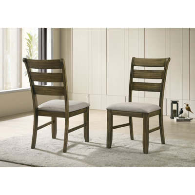 Traditional Wooden Ladder Back Dining Side Chair