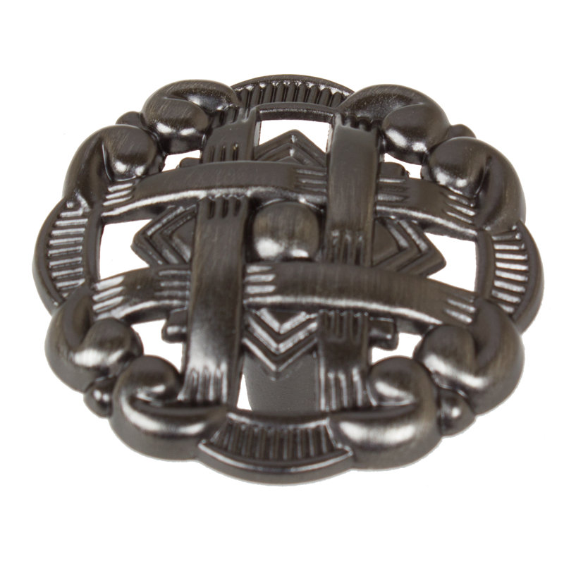 Paquet multiple de boutons de fantaisie 1 3/8 po Celtic, Étain brossé