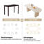 Ensemble de table de salle à manger 70,86 "rectangulaire blanc crème avec 8 chaises pour la cuisine, le bar et le salon-629389922-629389924