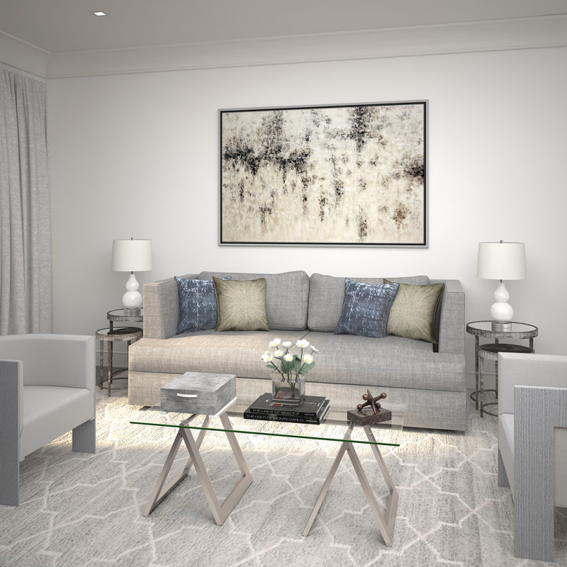 Cross Legs Coffee Table, Nickel