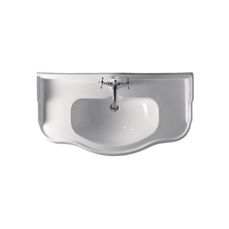 WS Bath Collections Retro 21.5'' Ceramic Rectangular Bathroom Sink with Overflow