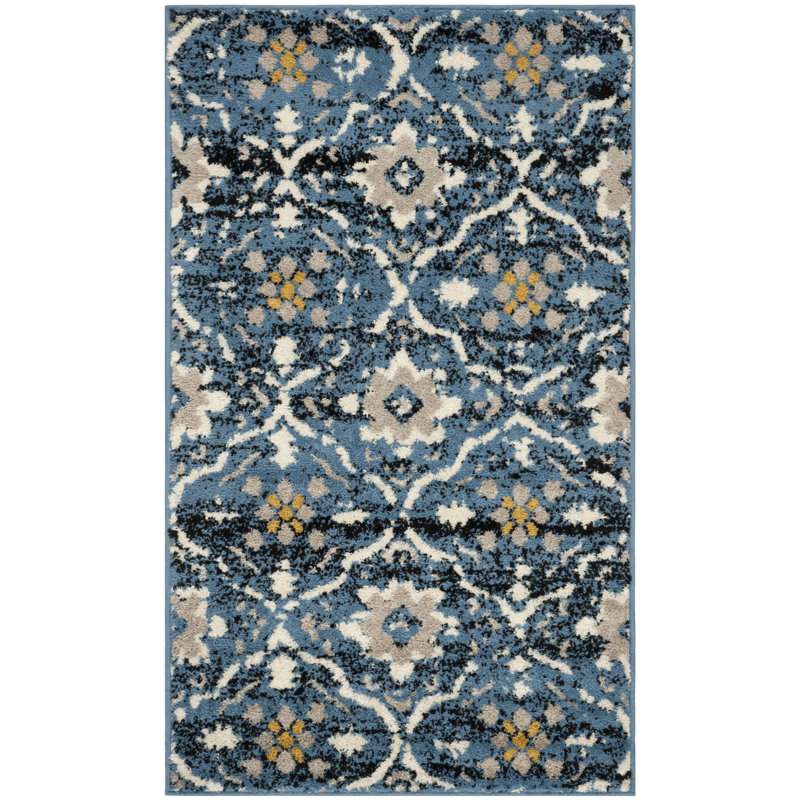 Holzer Floral Hand Woven Area Rug, Rectangle 91 x 152 cm