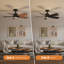 Ventilateur de plafond 42 po avec lumières DEL pour pièces moyennes (ensemble de 2)-680181157
