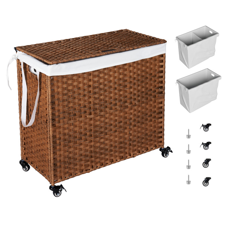 Panier à linge avec poignées Modern, Brun