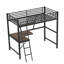 Lit mezzanine simple en métal avec bureau intégré Hillary de Mason & Marbles-2099596871