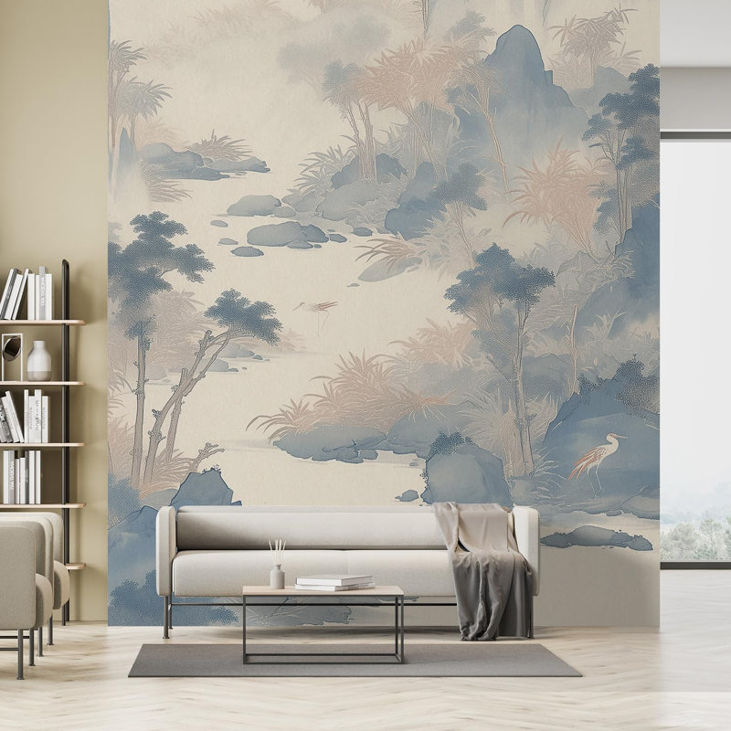 Abstract Floral Peel & Stick Border, 120" L x 96" W