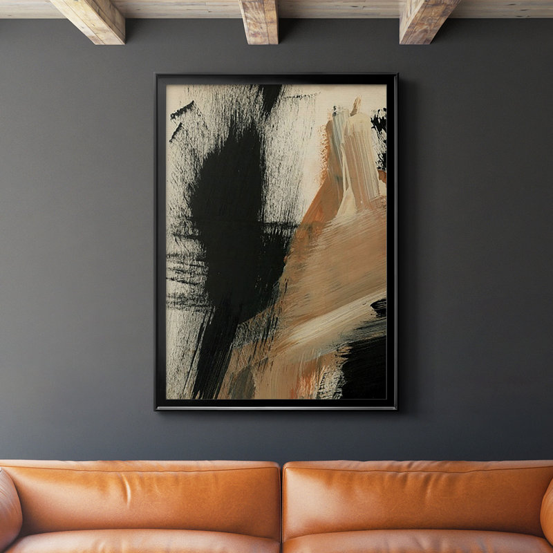 " Baked Paintstrokes I ", 36.5" H x 26.5" W, Black
