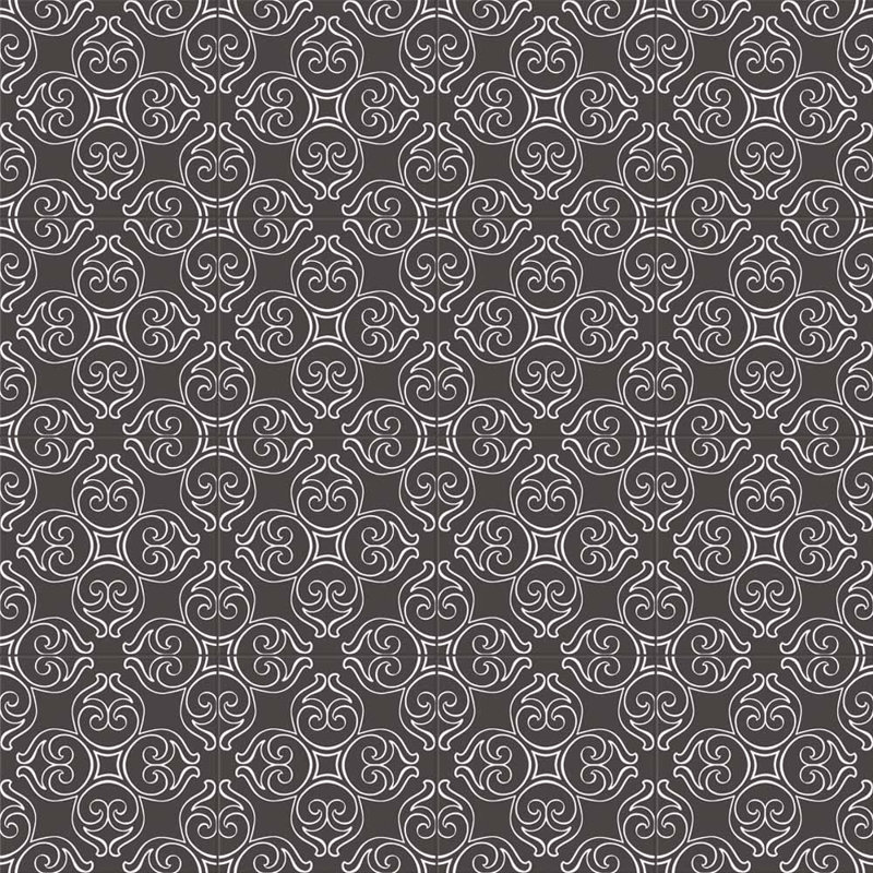 Carrelage en porcelaine Helix 8X8, Noir, noir, noir, noir
