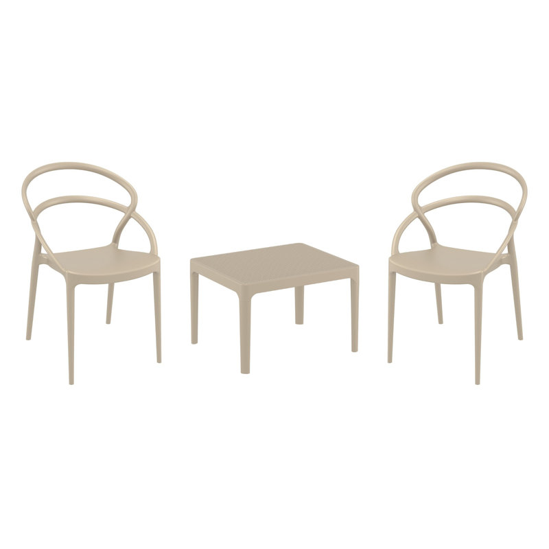 Ensemble de sièges pour 2 personnes Farrah Grover, Beige