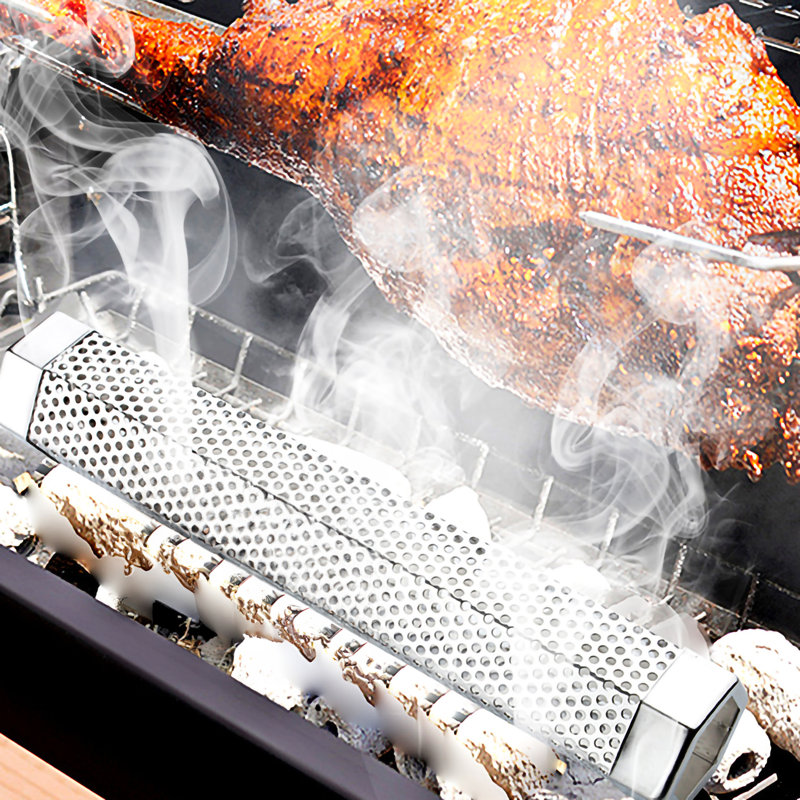Accessoire de barbecue pour fumoir en acier inoxydable