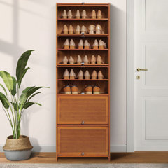 6 Shelves 30 Pair Shoe Storage Cabinet Contemporary Style Perfect Orga <div  class=aod_buynow></div>– Inhomelivings