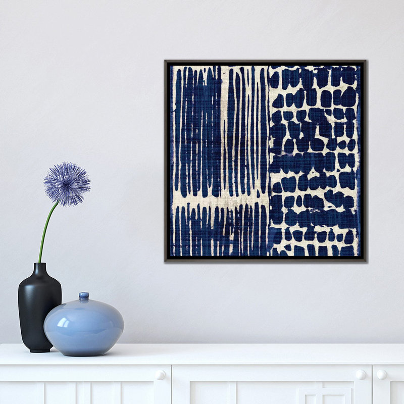 «Indigo Batik III» par Wild Apple Portfolio - impression sur toile, H 18 po x l 18 po x P 1,5 po