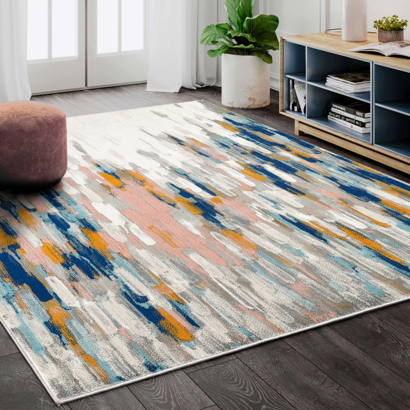 Seldovia Abstract Indoor Rug, Rectangle 6' x 9'