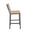 Tabouret de bar Parker - Siège et dossier en chêne naturel - Structure en acier anthracite-128496997