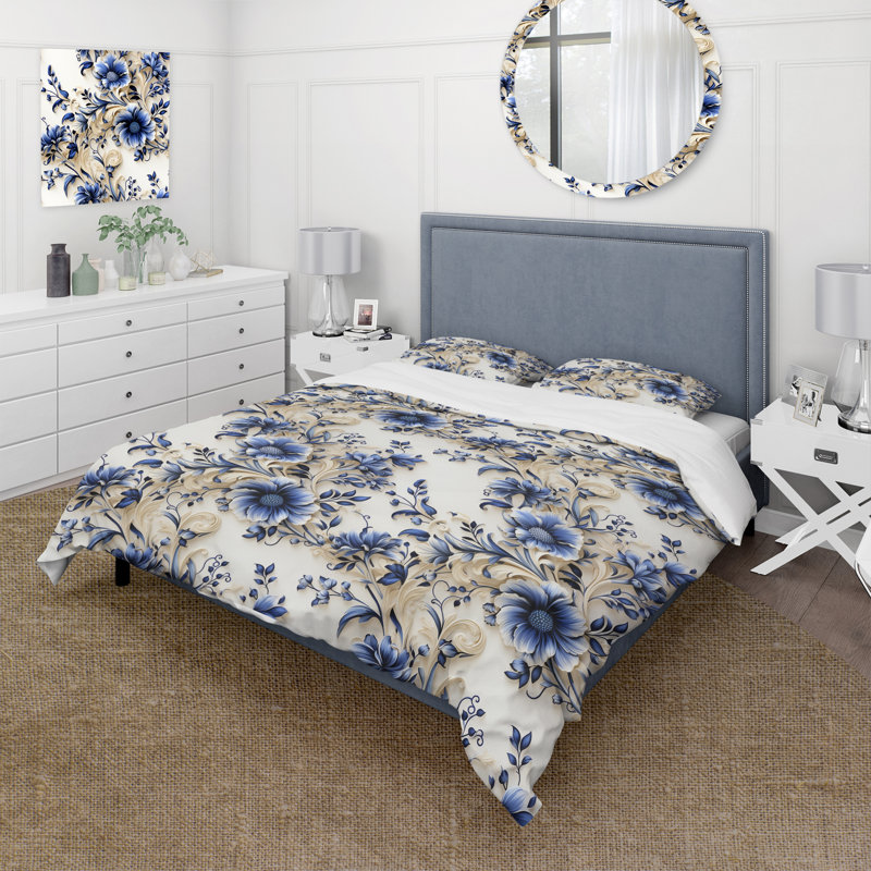 Ensemble de housse de couette Decambra, Housse de couette simple + 1 taie décorative stan