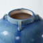 Approx. 11 Inches High Green-Blue Vase with Four Handles (4.3" Opening)