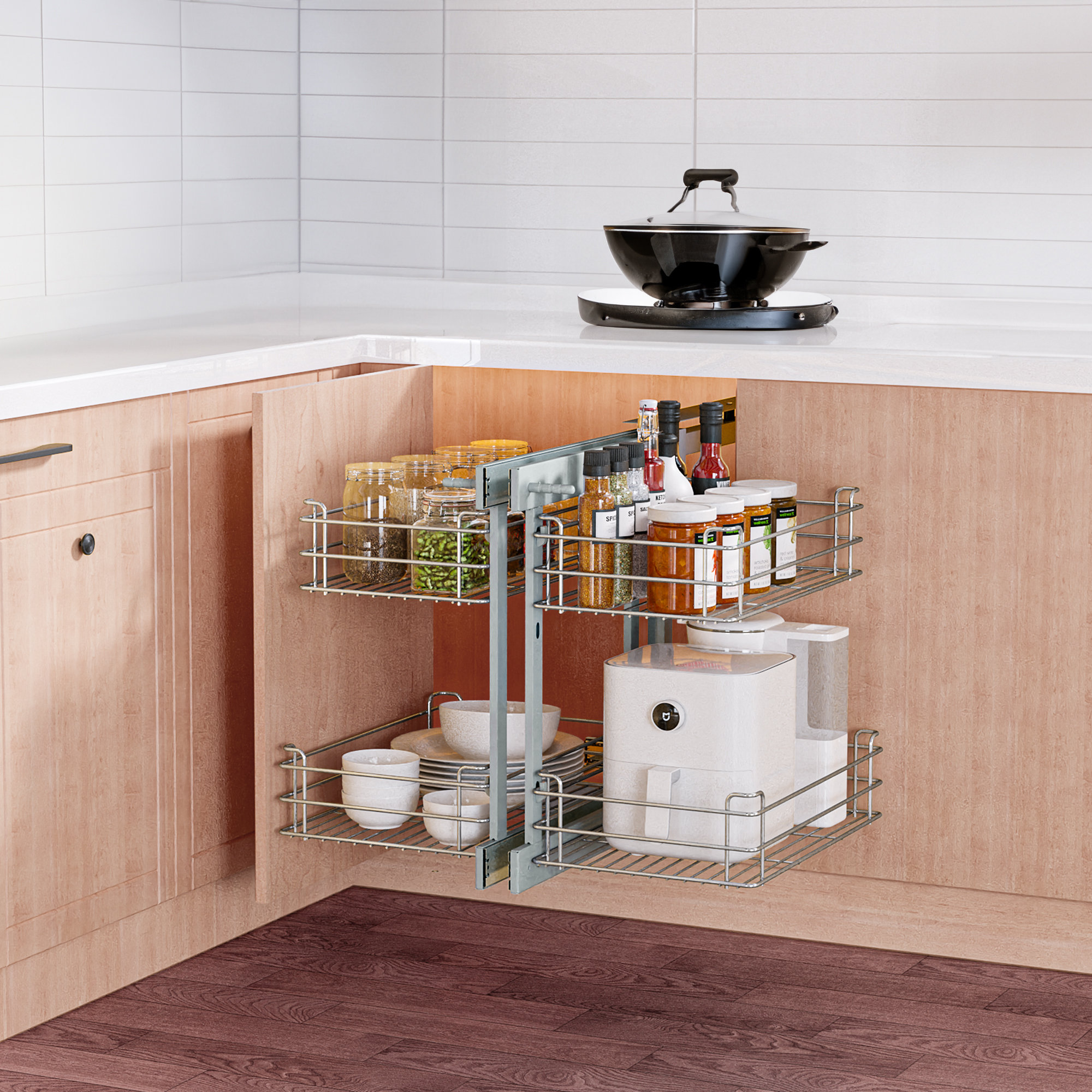 Rebrilliant Niema Adjustable Pull Out Pantry | Wayfair