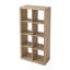 Organisateur de rangement à 8 cubes, bibliothèque ouverte à 4 niveaux et 2 colonnes, étagère à casiers réversible en bois brun pour le salon, la chambre à coucher et le bureau-1407234865
