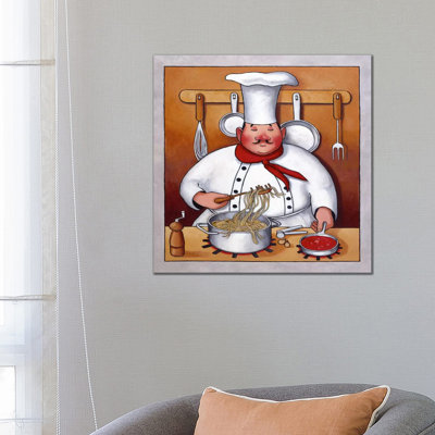 Chef 4 by John Zaccheo - Wrapped Canvas Print