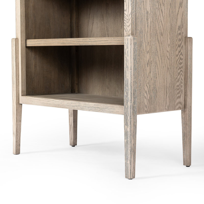 Tolle Solid Wood Bookcase, White/Neutral
