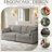 Bentura Upholstered Light Gray Corduroy Modular Sofa with Pillow Back and Solid Wood Legs-410654922