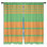 Rideaux de fenêtre verts et orange à rayures transparentes et obscurcissant - 2 panneaux