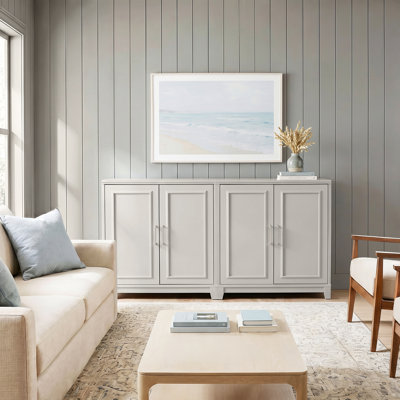 Martha Stewart Lily Pond Wooden 2-Door Cabinets with Soft-Close Doors with Premium Hardware