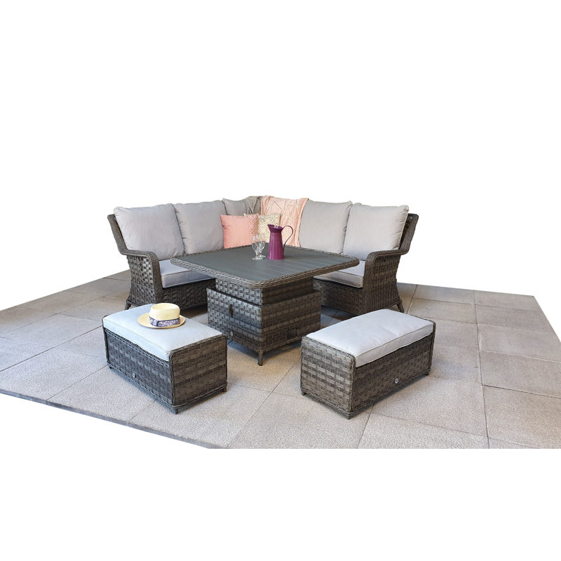 Lyons 6 Seater Dining Set with Cushions