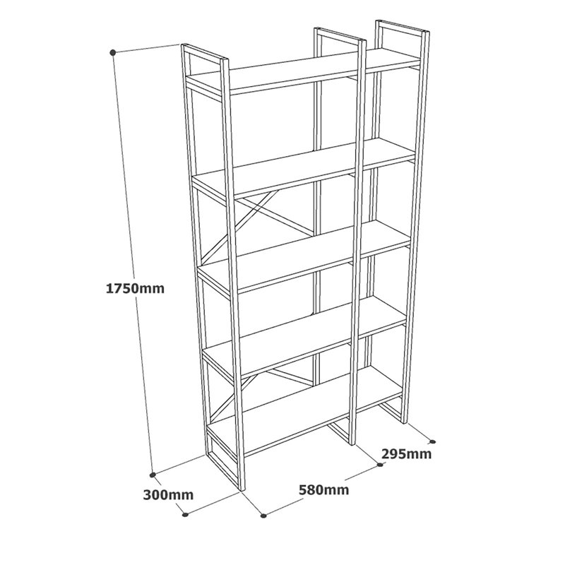 Étagère à livres H 68,9 "x l 34,4" Linton