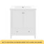 Meuble-lavabo 30 po sans lavabo, base seulement, armoire de salle de bain multifonctionnelle avec portes et tiroir, cadre solide et panneau de fibres à densité moyenne-117032348
