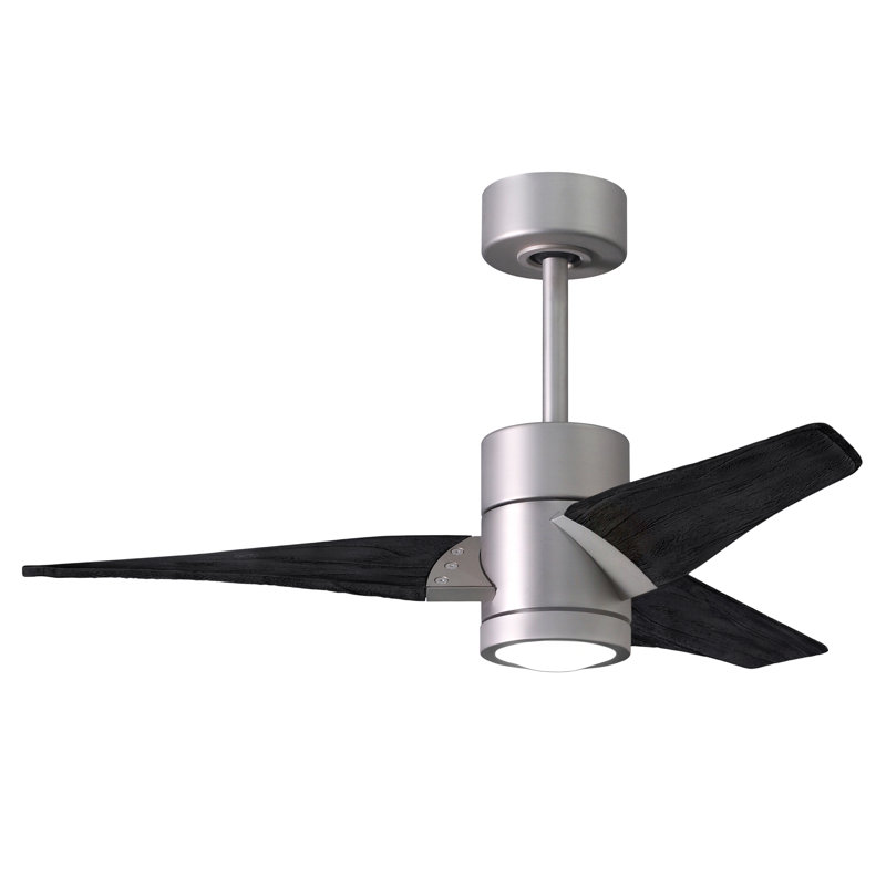 Ceiling Fan with LED Lights, Brushed Nickel, Matte Black, 42"