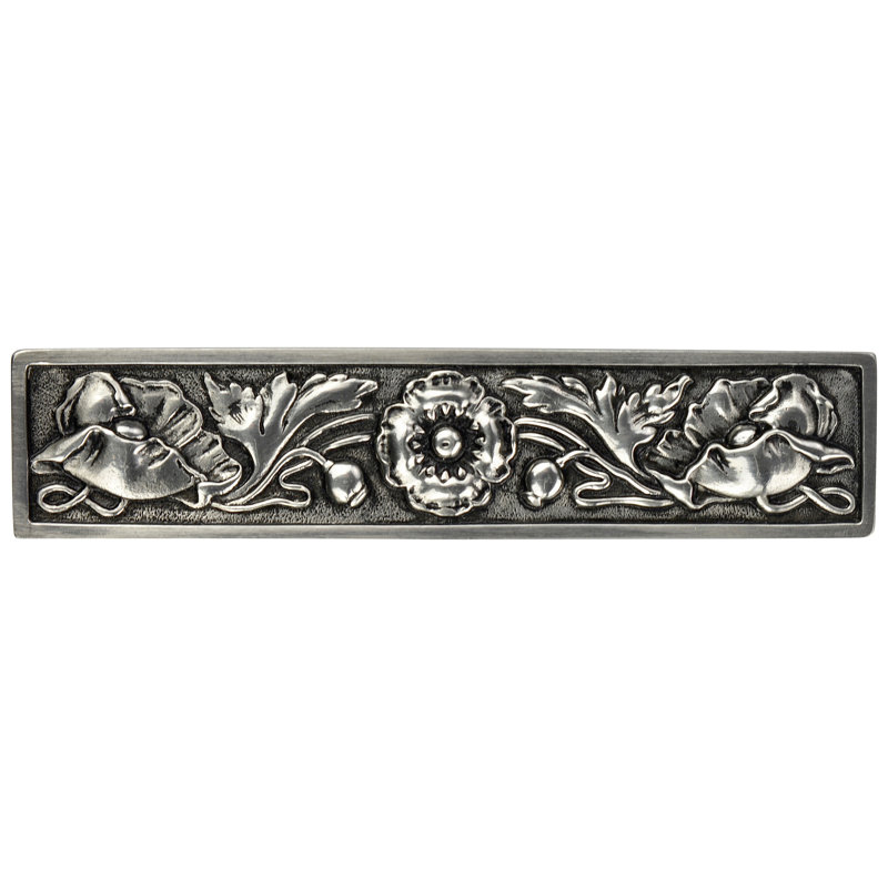 English Garden Bar / Handle Pull, Brilliant Pewter