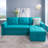 Reversible Modular L Shaped Couch, Velvet Sleeper Sectional Sofa Bed with Storage Chaise, Pull Out Convertible Sofa-1017160175-1017160169