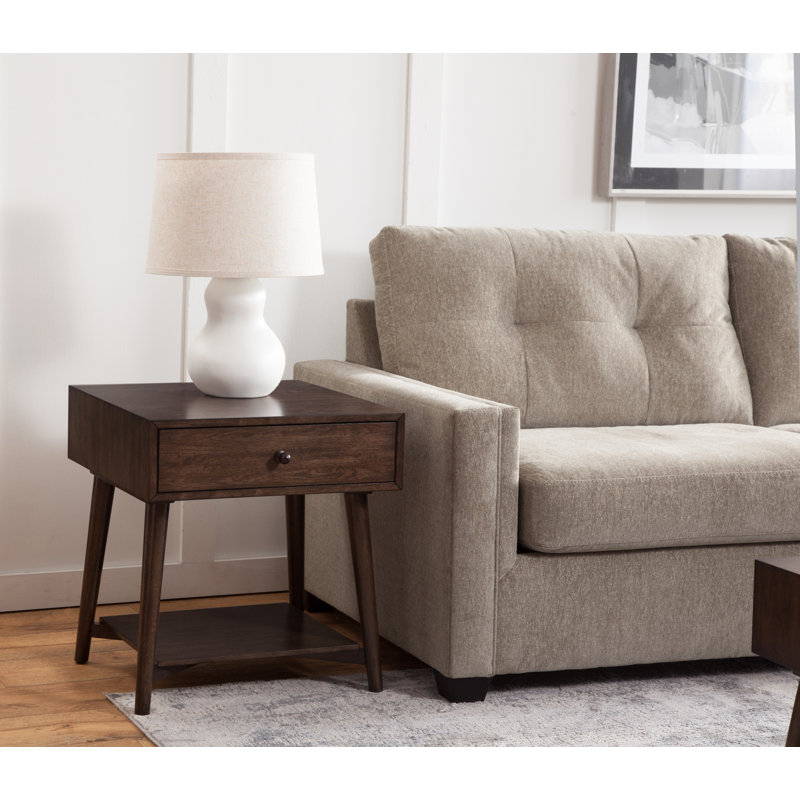 Temaraia End Table with Storage, Walnut