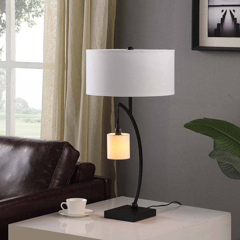 Lampe de table 28 po, Noir mat