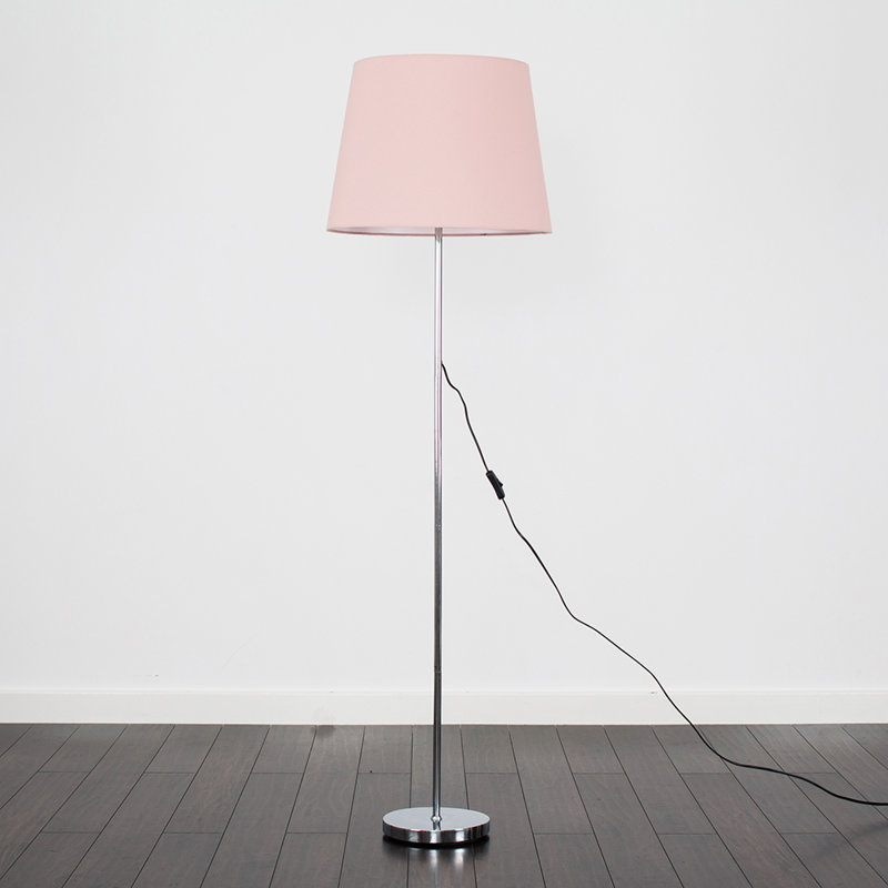 Bekbele 158cm Traditional Floor Lamp, No, Pink, Chrome