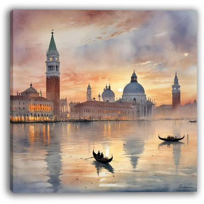 «Venetian Sunrise Serenade», art mural sur toile tendue