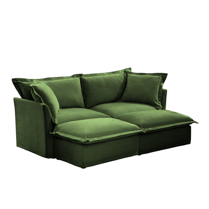 2 places avec repose-pieds, chenille pour un repos confortable à la maison