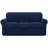 4 Piece Stretch Jacquard Couch Cover, Sofa Slipcover for 3 Cushion Couch, Machine Washable Furniture Protector(Sofa, Navy)-1400389073