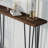 Walnut Solid Wood Rectangular Console Table-73554290