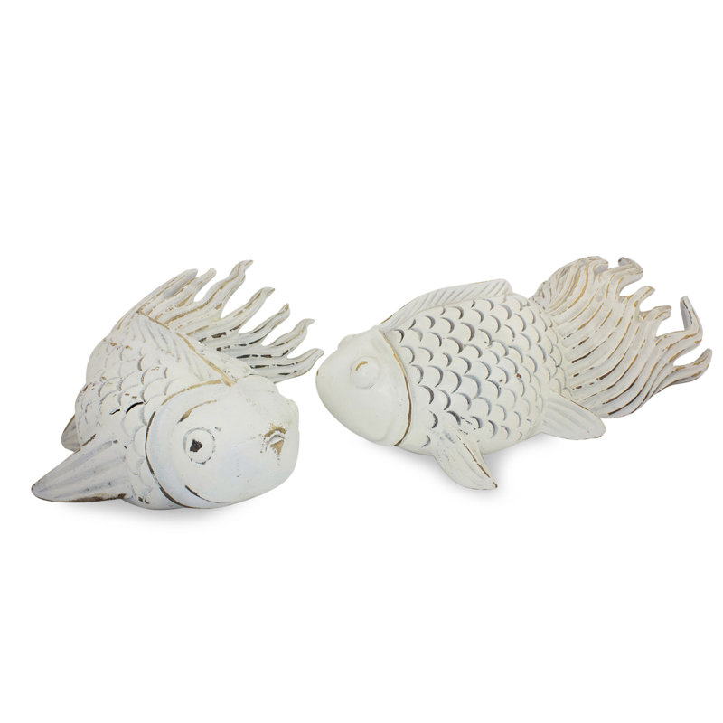 Cheerful Goldfish 2 Piece Figurine Set