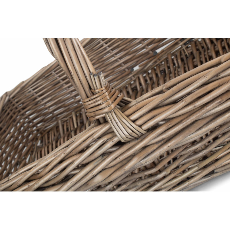 Kew Willow Garden Trug Basket, 30cm H x 66cm W x 36cm D
